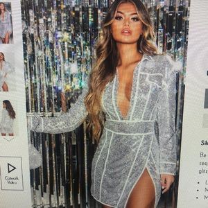 Long Sleeve Sequin Dress